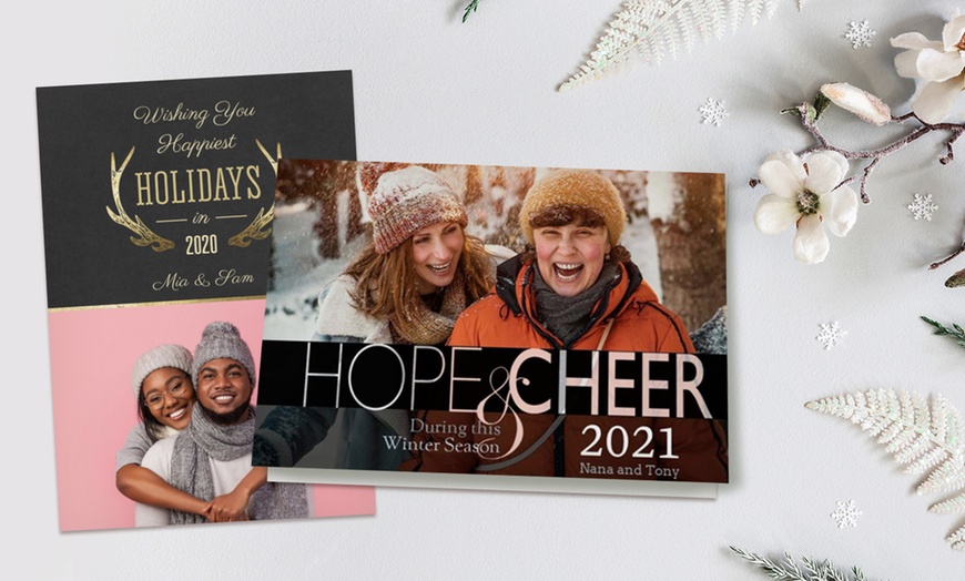 Image 4: 25 Personalised Christmas Cards with Envelopes from Printerpix