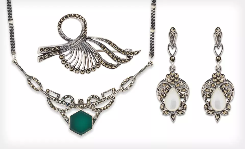 Great Gatsby–Inspired Marcasite Jewelry (Up to 90% Off). 21 Styles Available. Free Shipping and Returns. - Primary Image