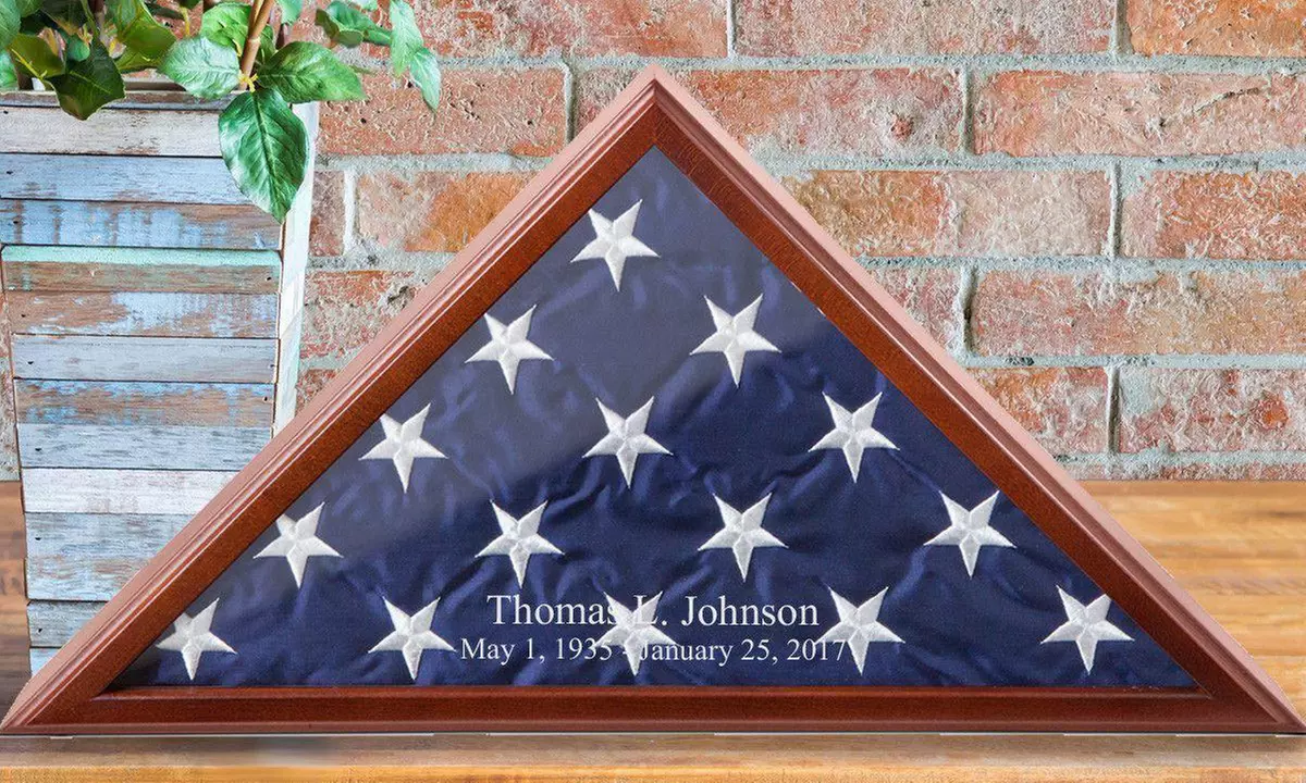 One or Two Personalized Flag Display Cases from Qualtry (Up to 53% Off) - Primary Image
