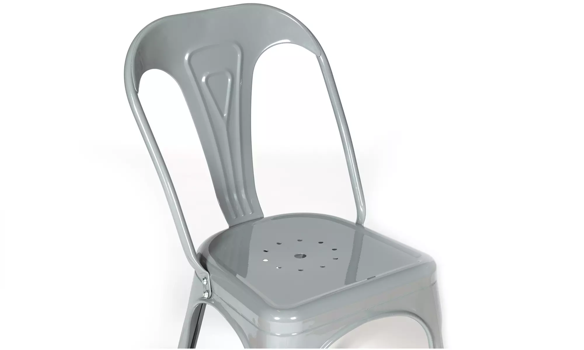 Lot de 2 ou 4 chaises métalliques de style industriel - Image 5