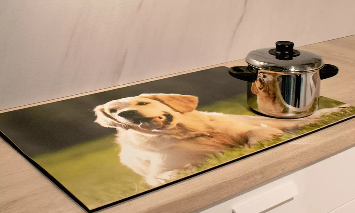 Maak je kookplaat uniek met een inductiebeschermer met jouw eigen foto