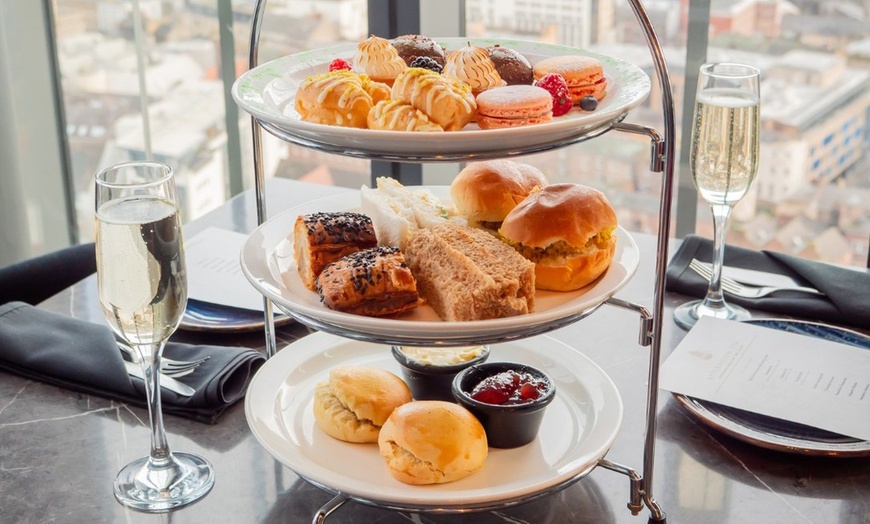 Image 1: Luxury Afternoon Tea with Prosecco in the Sky at 3Sixty Newcastle