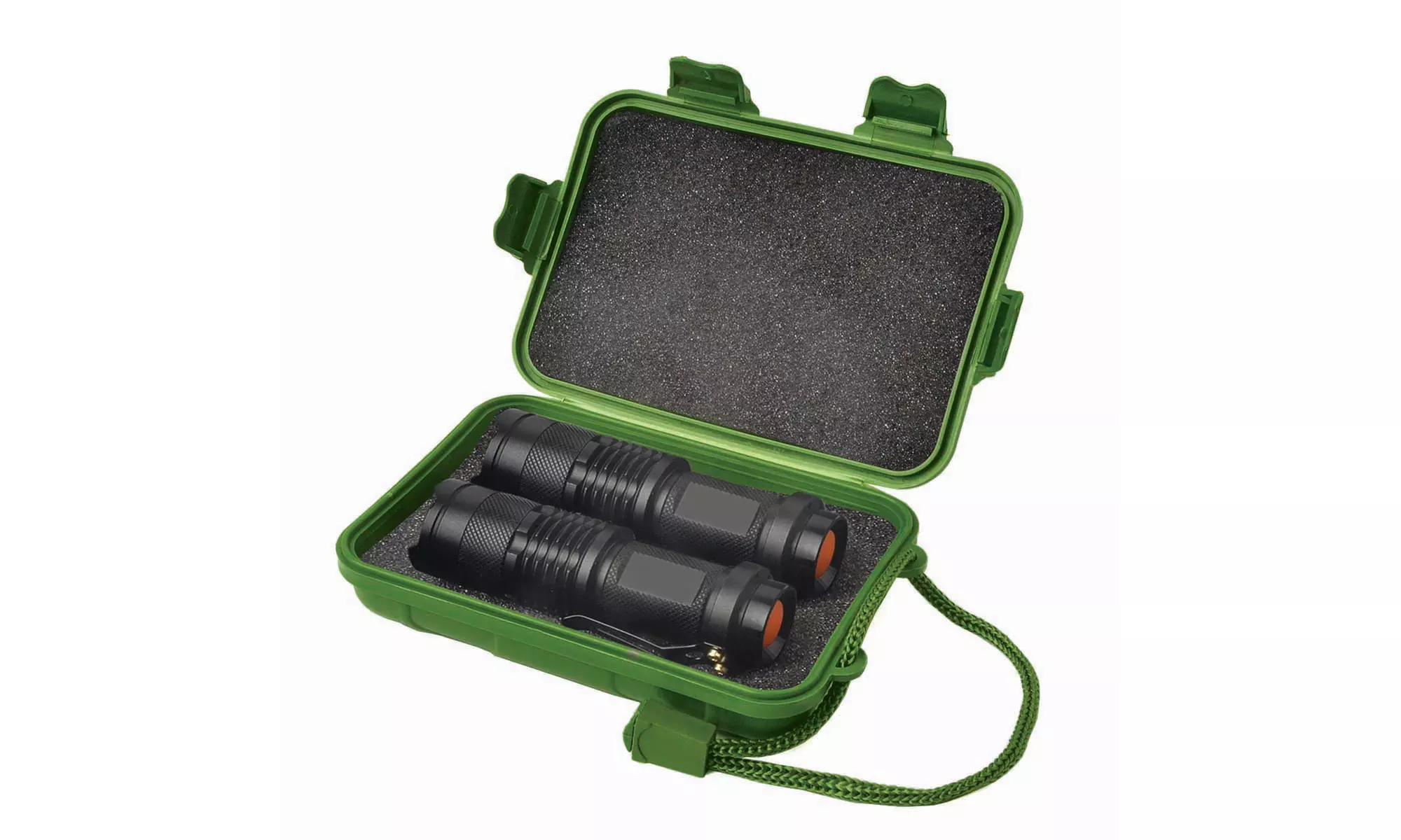 UltraBright 500-Lumen Tactical Military Flashlight and Military Storage Case (2-Pack) - Second Medium
