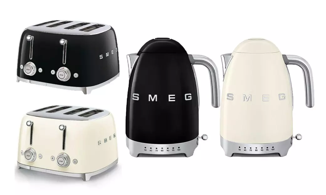 SMEG 4-Slice Toaster and 1.7L Variable Temperature Kettle Bundle - Primary Image