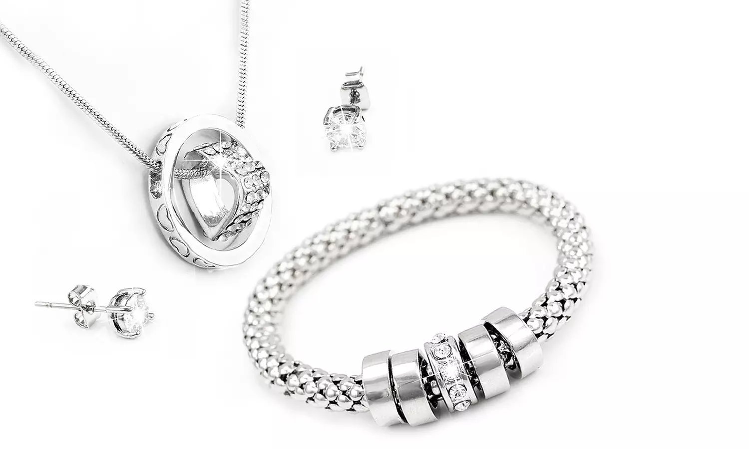 1 of 2 sieradensets 'Mia' versierd met Swarovski®-kristallen