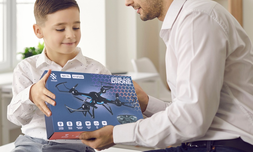 Image 11: Swipe Air Drones: Air Blade (360° Flips) & Air Chopper (Foldable with Camera)