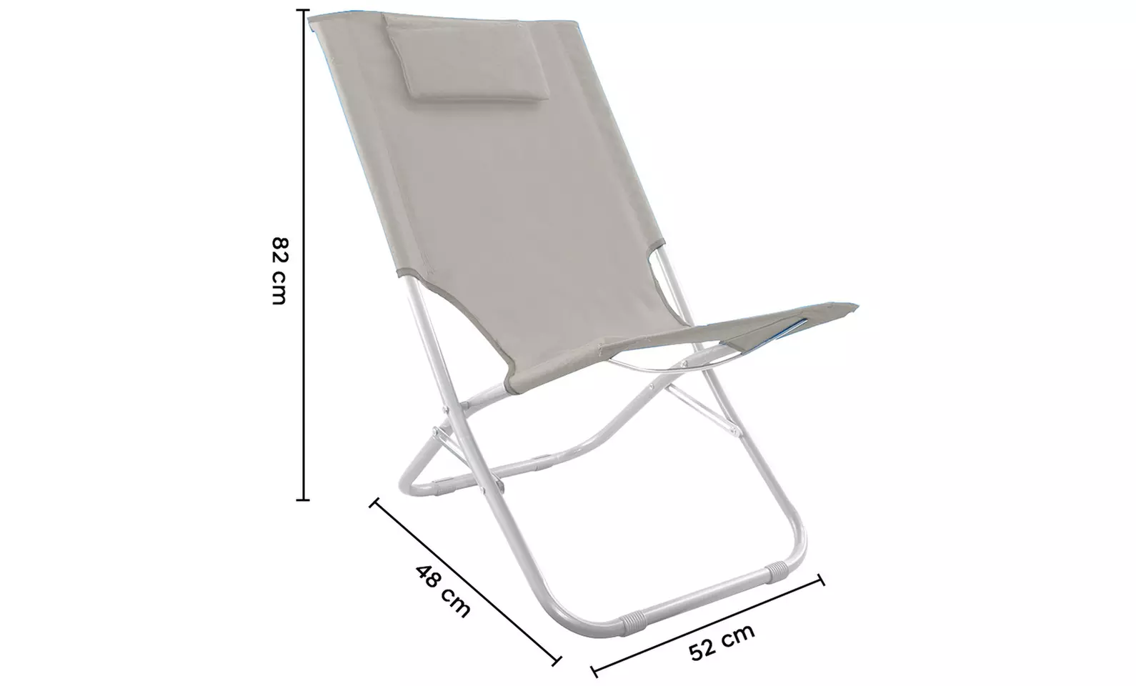 Sedia pieghevole Giga in tessuto Oxford - Image 7