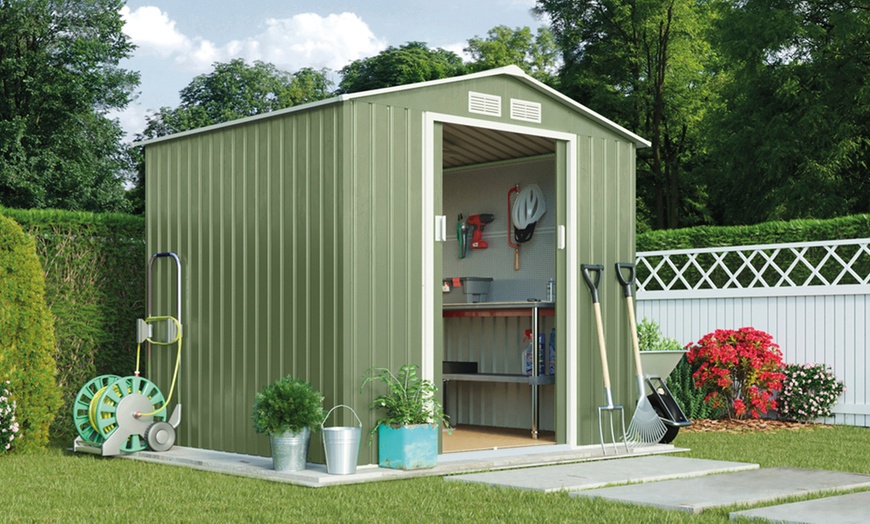 Image 3: Compact Pent Metal Shed