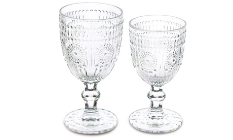 Set 12 calici in vetro Grace Casa Collection, lavabili in lavastoviglie