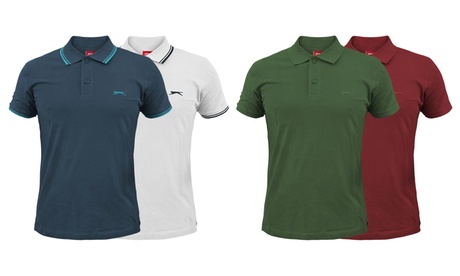 2 polo da uomo Slazenger in 100% cotone disponibili in 2 modelli