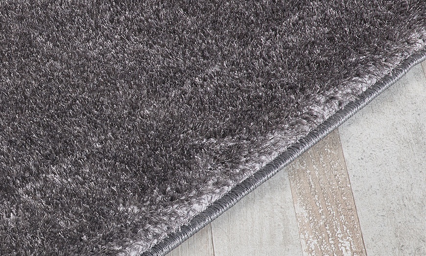 Image 39: Shimmer Soft Shiny Thick Shaggy Rug