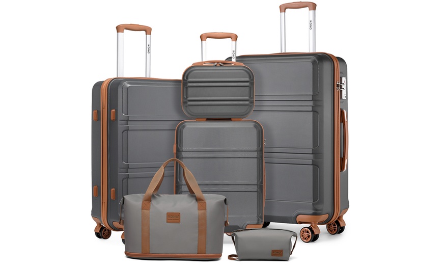 Image 4: Six Piece Travel Luggage Set 
