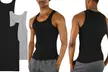 ToBeInStyle Men's Multi-Pack Of Slim Fit Shallow Scoop Neck Sleeveless A-Shirts - Second Medium