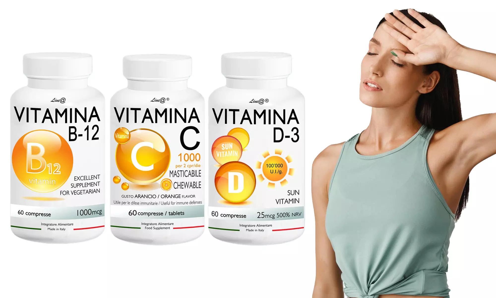 1, 2 ou 3 trios de vitamines B-C-D Lineadiet, - Primary Image