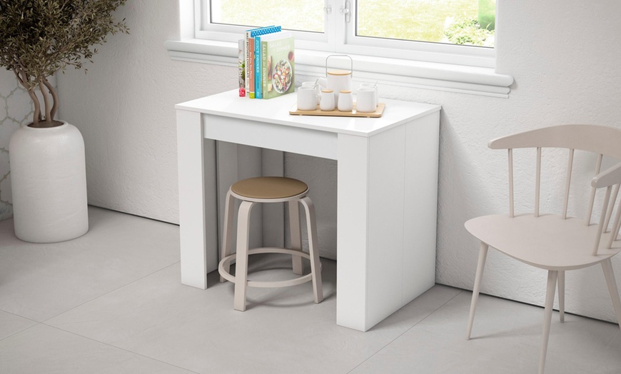 Image 1: New Table console extensible, Accueille jusqu'à 6 et 14 personnes En différentes couleurs