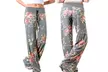 1 o 2 paia di pantaloni a gamba larga da donna con design floreale disponibili in 4 colori e 2 taglie - Image 4