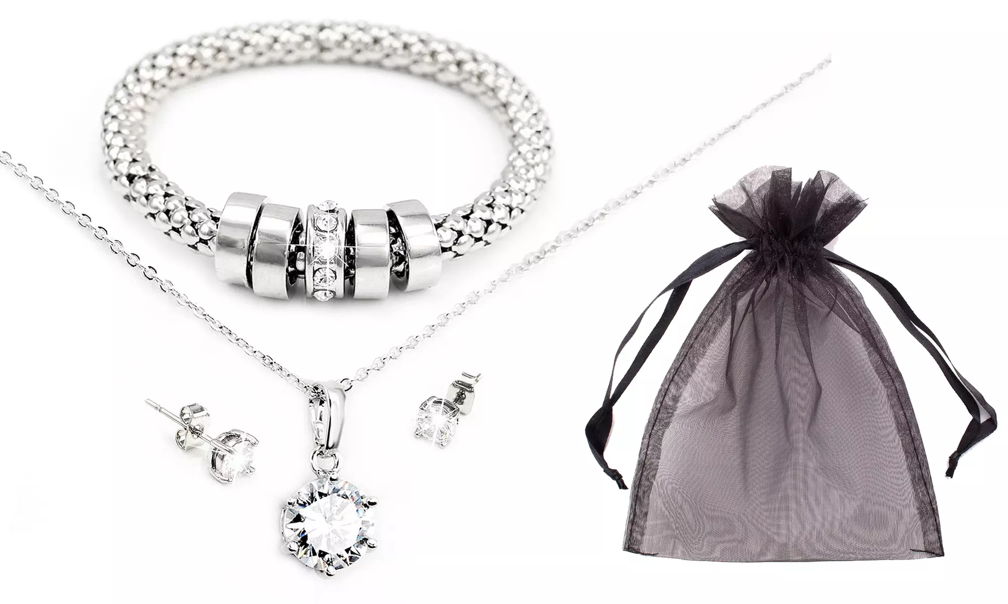 Ensemble de 3 bijoux "Aurora" ornés de cristaux Swarovski®