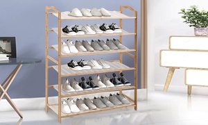 Multi-Tier Bamboo Shoe Rack