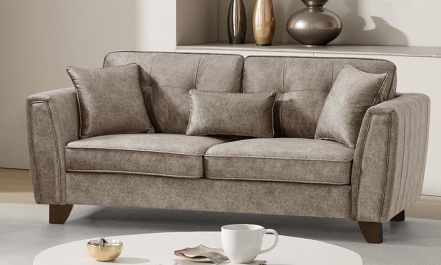 Image 11: Zante Suede Effect Chair and Sofa Set
