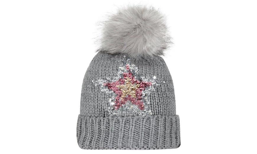 Image 13: Kurt Muller Faux Fur Bobble Hat