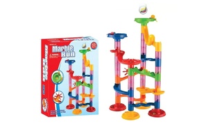 One or Two 50-Piece Glass Marble Run Race Sets