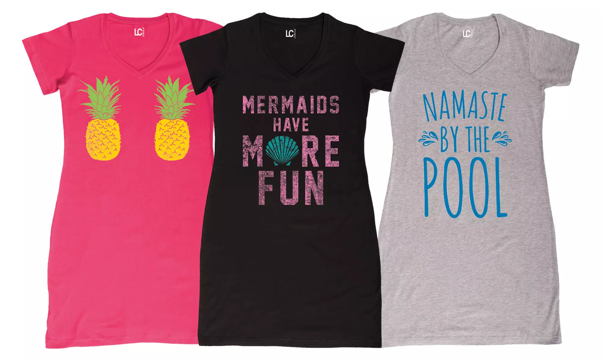 LC Trendz Women's Beach Themed Sleep Shirts - Primary Image