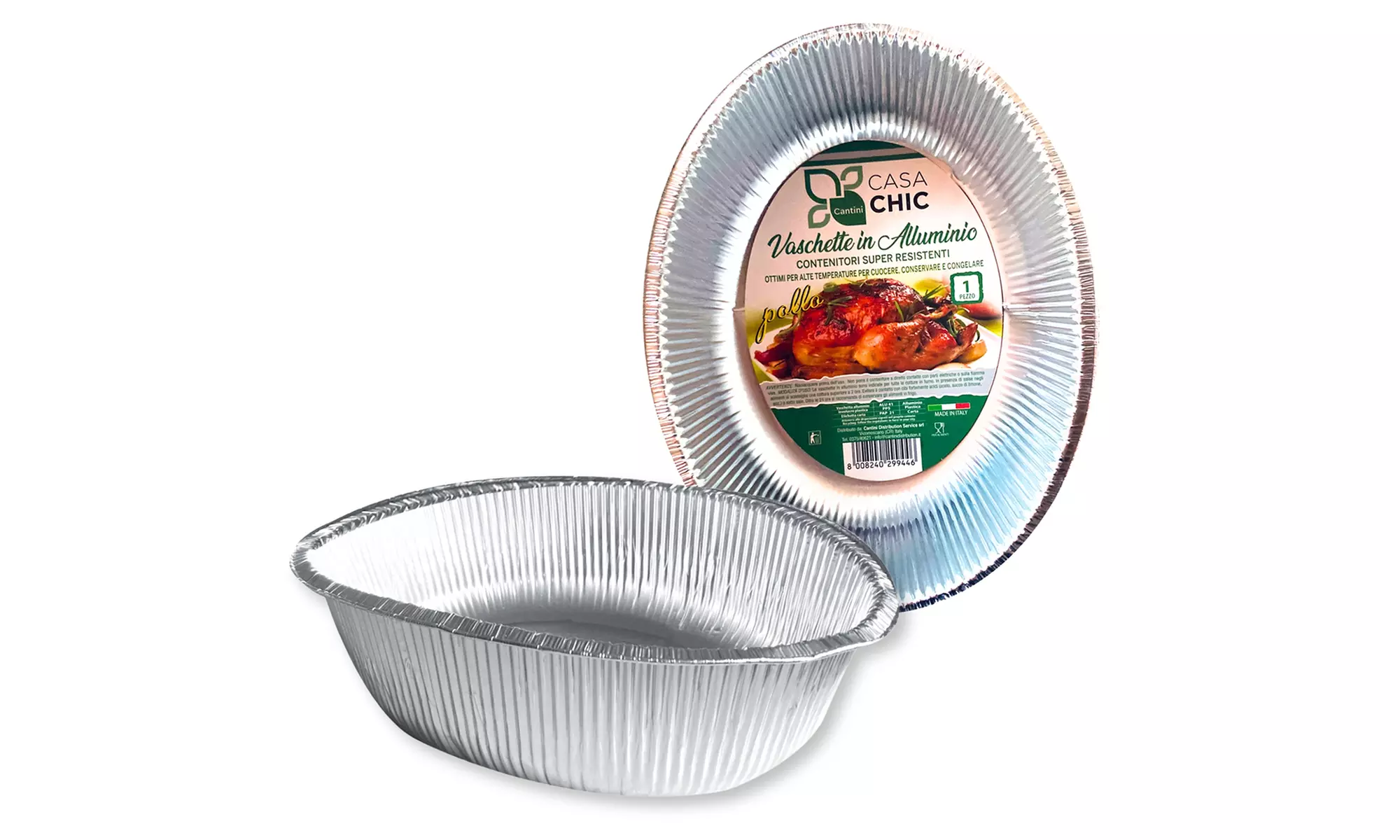 Fino a 192 contenitori in alluminio per alimenti