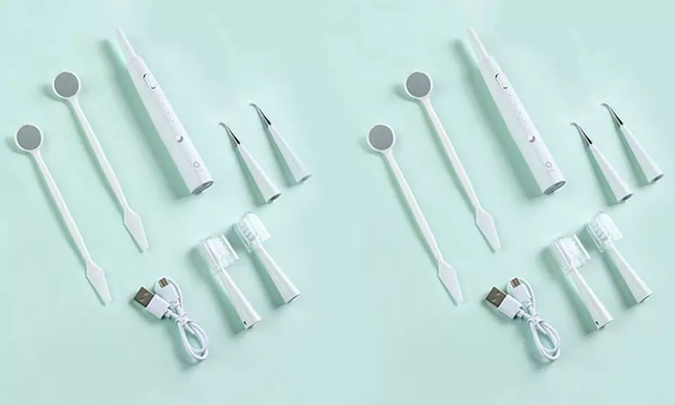 Brosse à dents électrique 3 modes avec détartreur et accessoires - Image 4