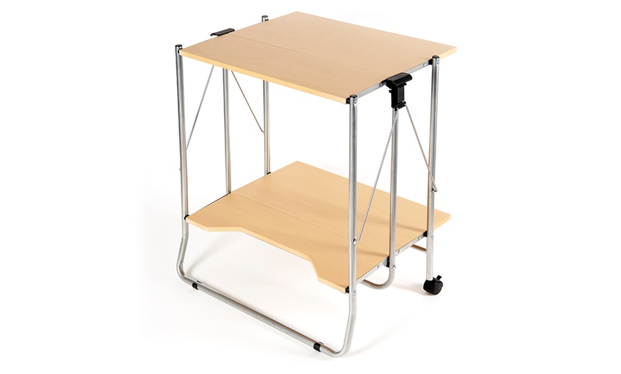 Image 2: Fold-Away Computer Desk