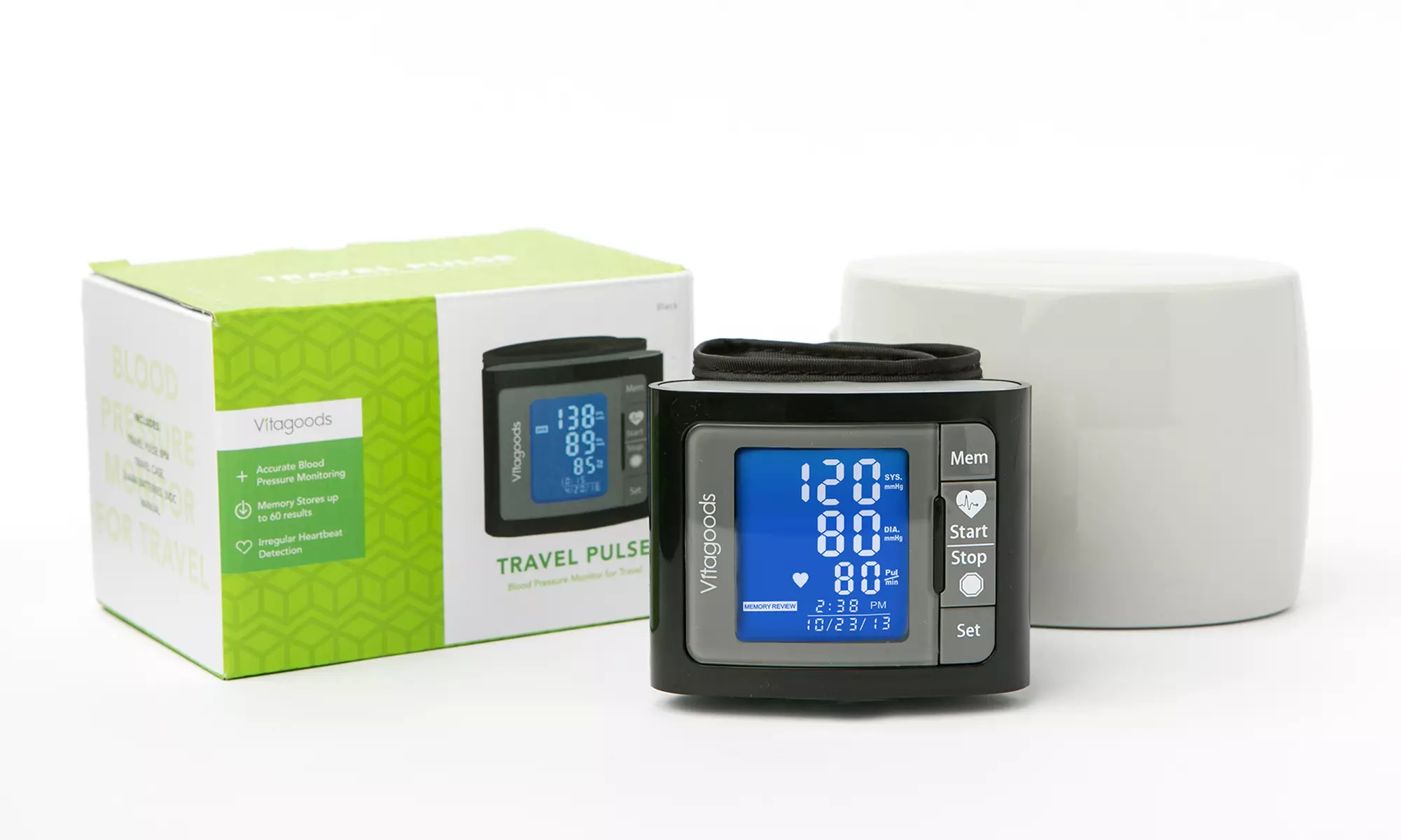 Vitagoods Wrist Blood-Pressure Monitor with Case - Second Medium