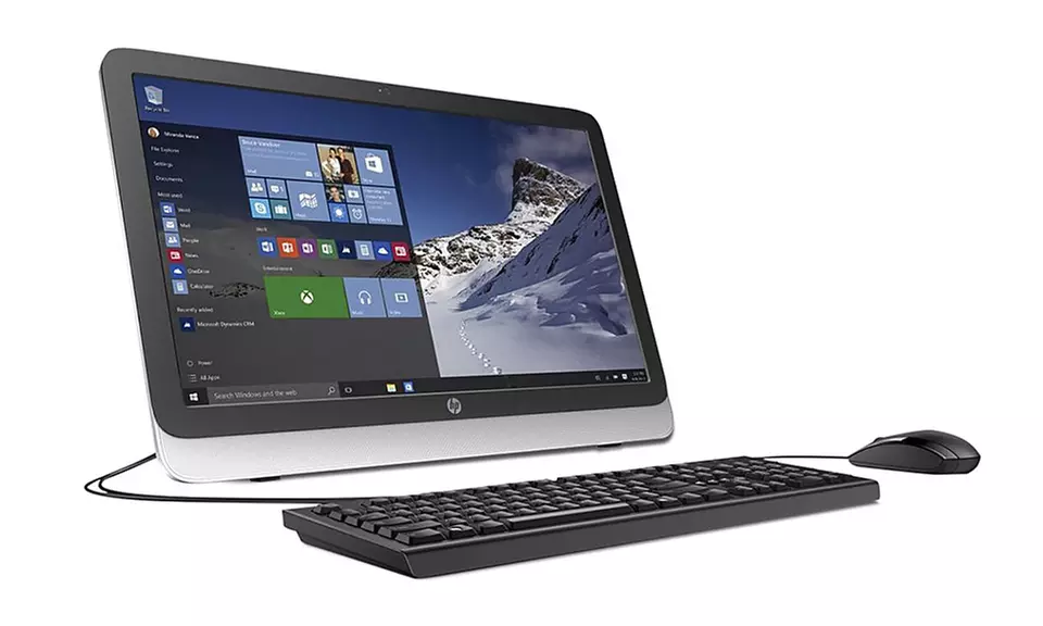 HP 23" All-in-One Desktop PC with 2.9GHz Intel Pentium G3260T Processor, 4GB RAM, and 1TB Hard Drive (Refurbished) - Primary Image