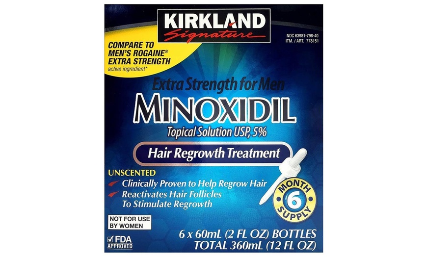 Kirkland Minoxidil Liquid Set for Men (6-Piece) | Groupon