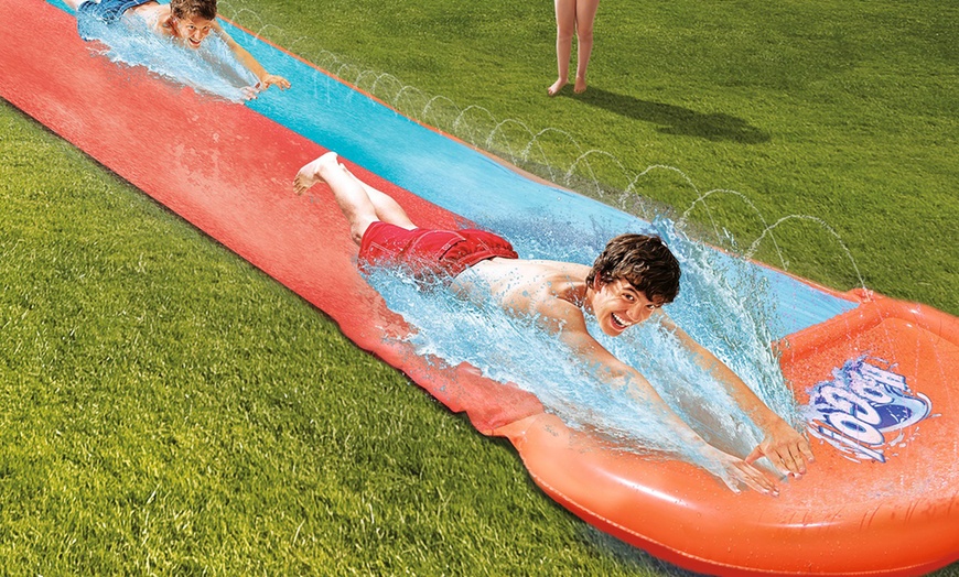 Image 1: Bestway Double Water Slide 