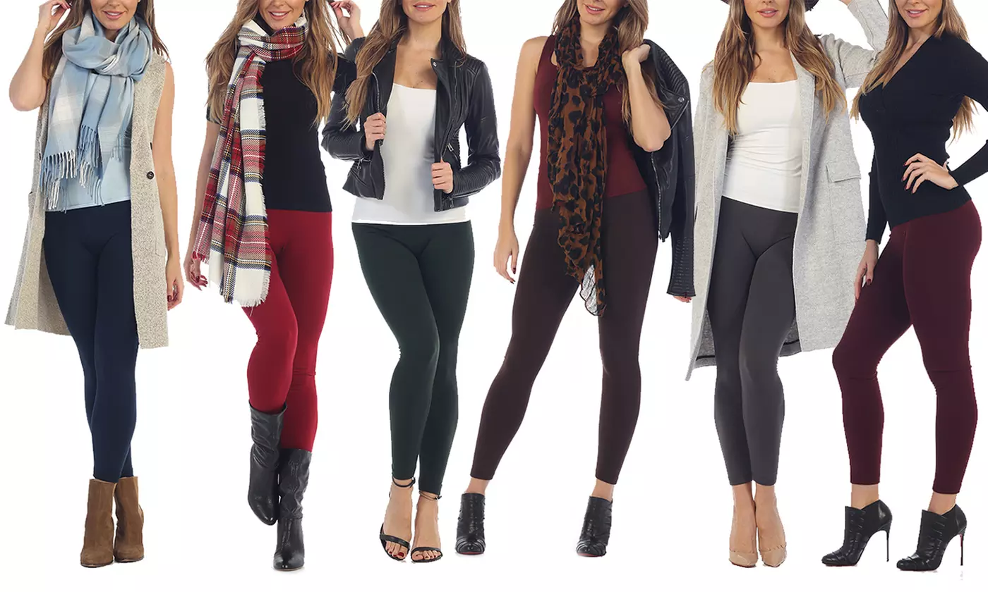 5- or 10-Pack Women's Premium Fleece Leggings. Plus Sizes Available. - Primary Image