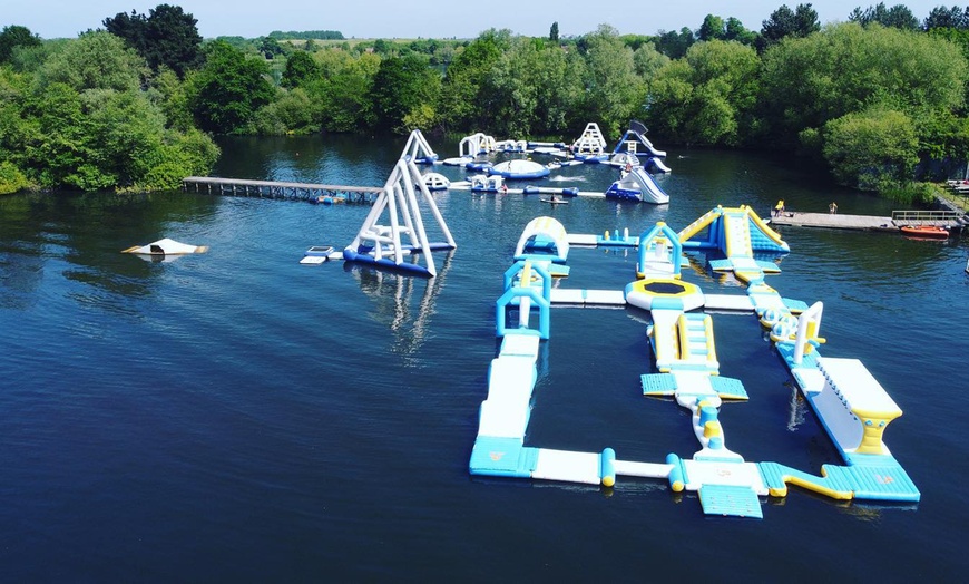 Image 1: Aqua Park Entry with Wetsuit for 1, 2 or 4