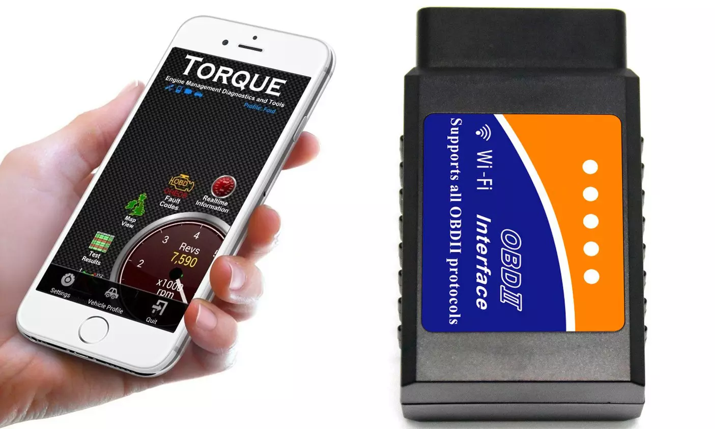 1 ou 2 minis outils diagnostic auto/scanner, vérifier consommations et puissances du moteur ou consommation essence OBD2 - Primary Image