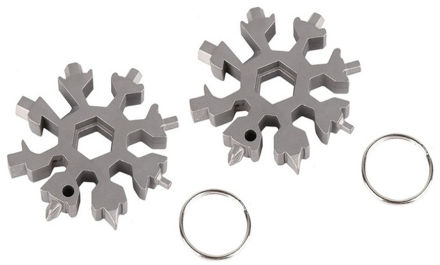 Image 9: One or Two 18-in-1 Snowflake Stainless Steel Multi Tools