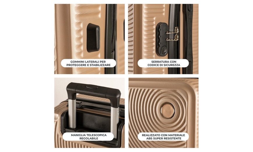 Image 8: ABS handbagage trolleykoffer in 10 kleuren