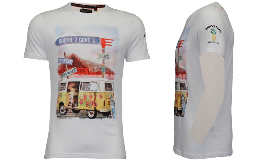 Image 2: Brave Soul Retro Car T-Shirt