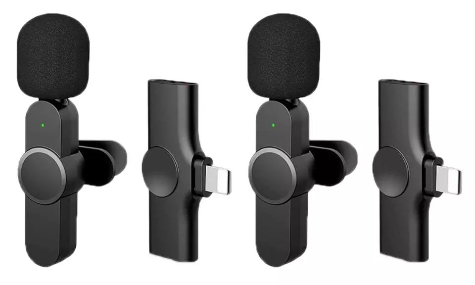 One or Two Three-Level Noise Reduction Auto Sync Lapel Mics