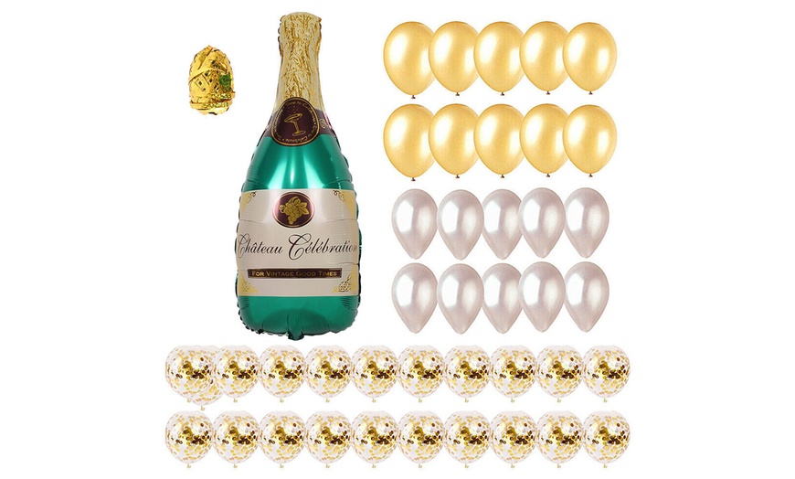 Image 5: 42-Piece Champagne Bottle Balloons Party Decoration Set