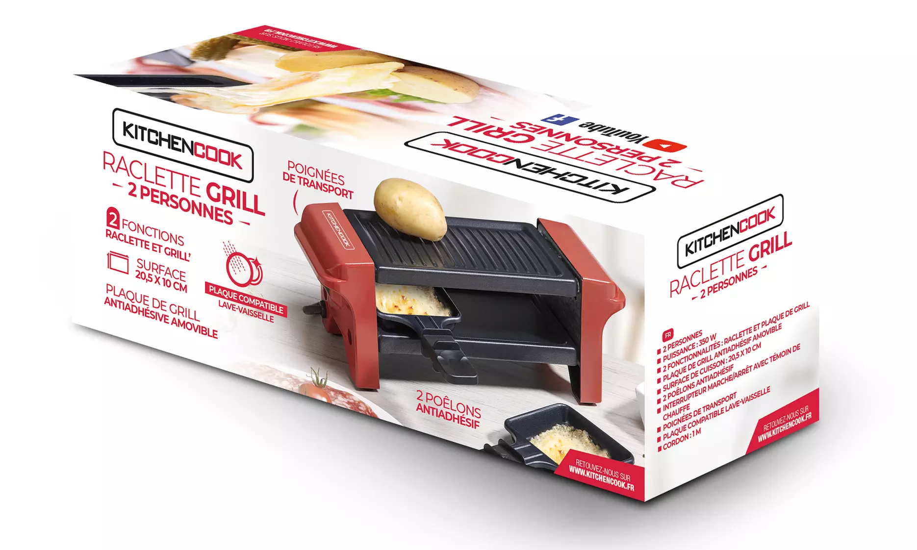 Appareil à raclette pour 2 personnes Kitchencook - Second Medium