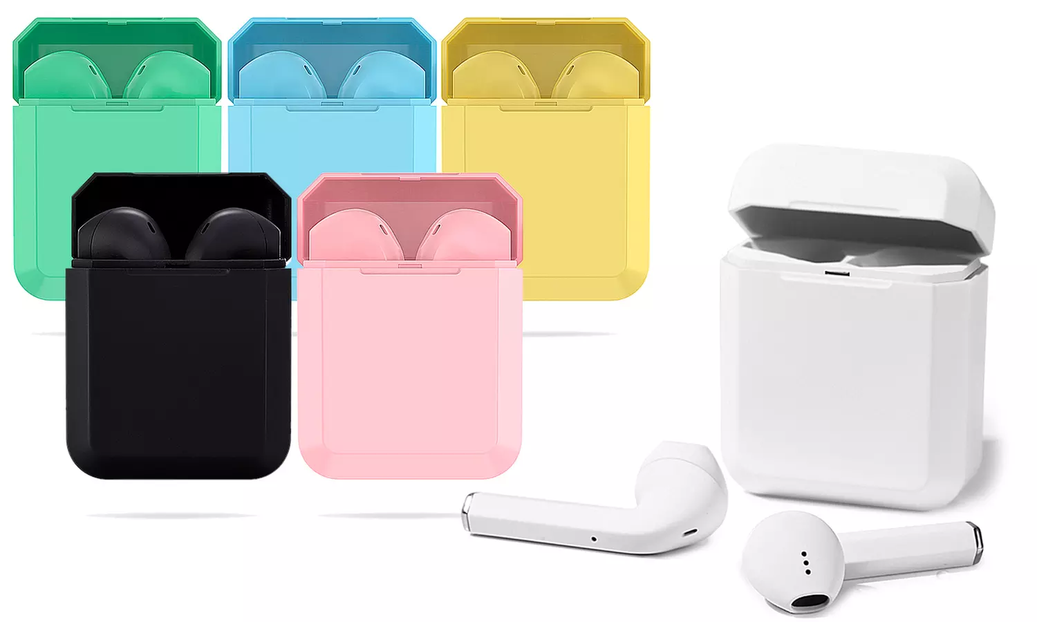 1 o 2 paia di auricolari senza fili con Bluetooth 5.0, disponibili in vari colori - Primary Image