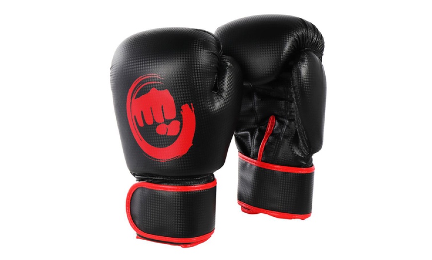 Image 2: PVC Compressed Sponge Combat Training Boxing Gloves