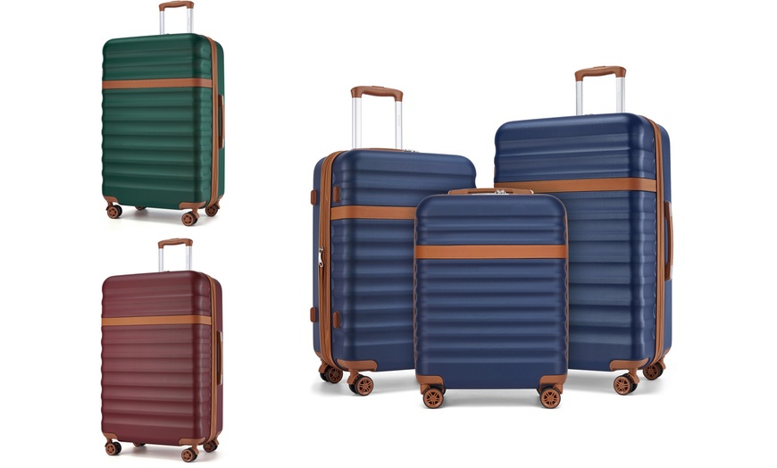 Image 1: 1x oder 3x Kono Hartschalen-Reisekoffer