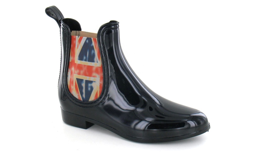 Image 1: Women's Union Jack Gusset Rain Boots