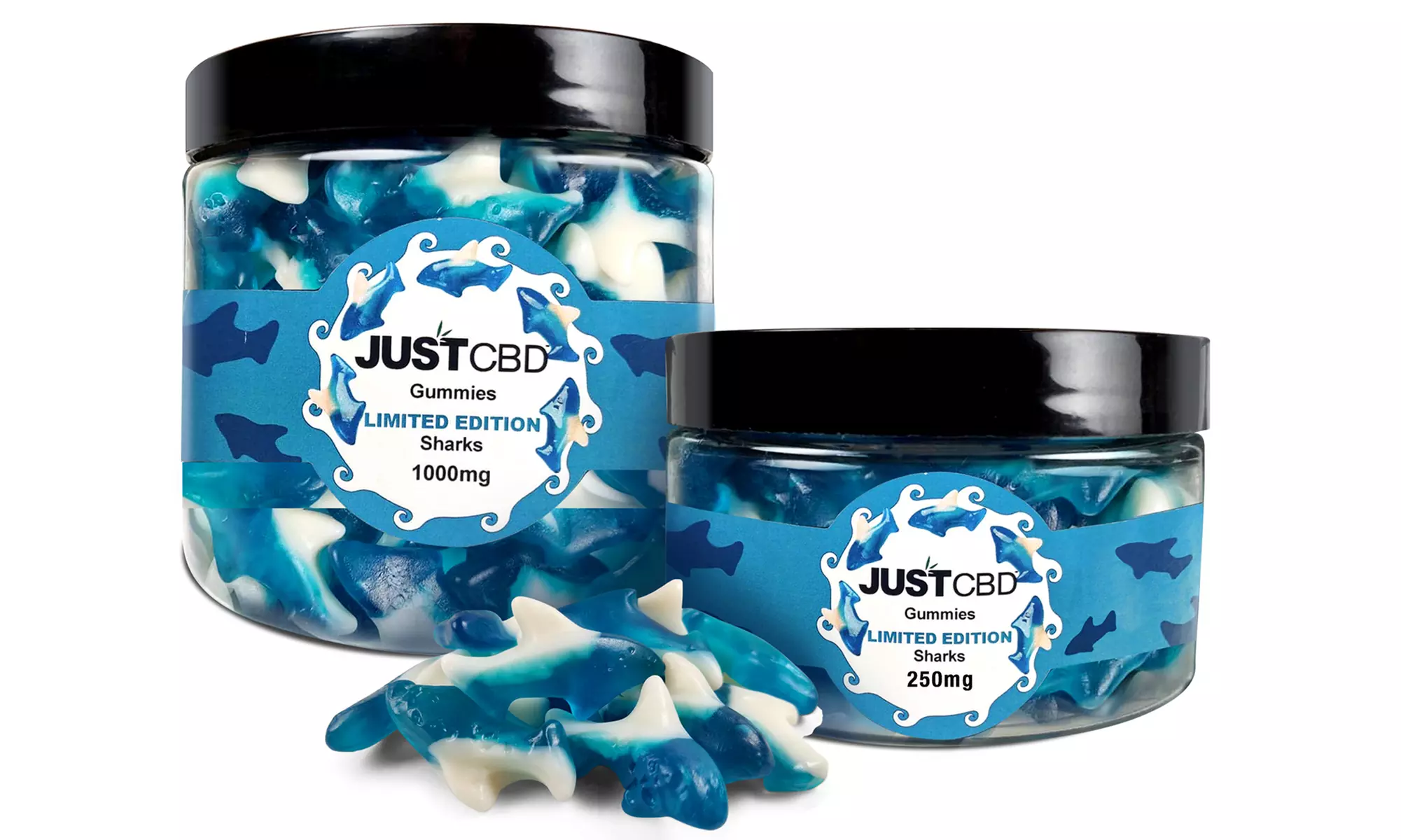 Groupon Exclusive - Special Edition - CBD-Infused Gummy Sharks from JustCBD (250mg or 1000mg) - Primary Image