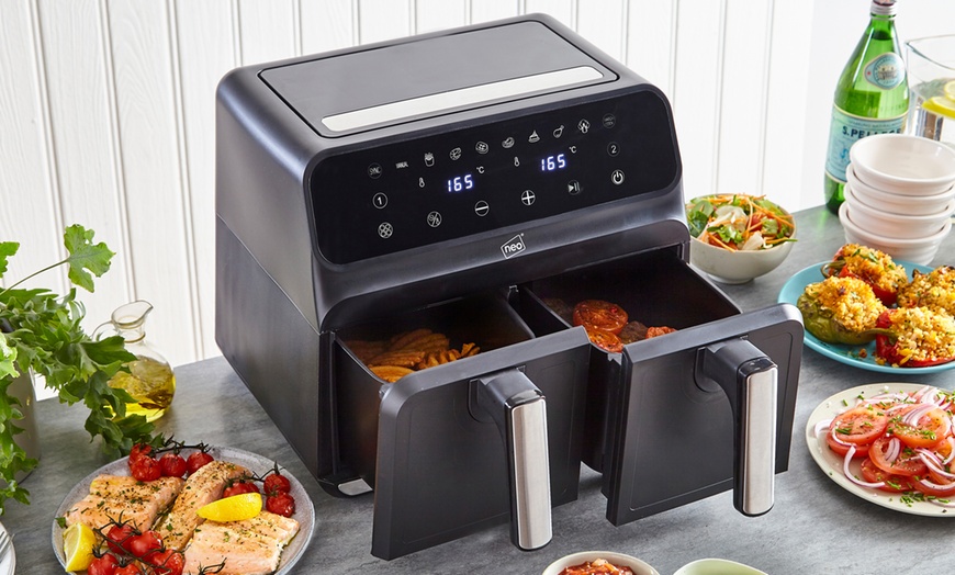 Image 1: Neo Electric 8.5L Digital Air Fryer with Dual Drawer