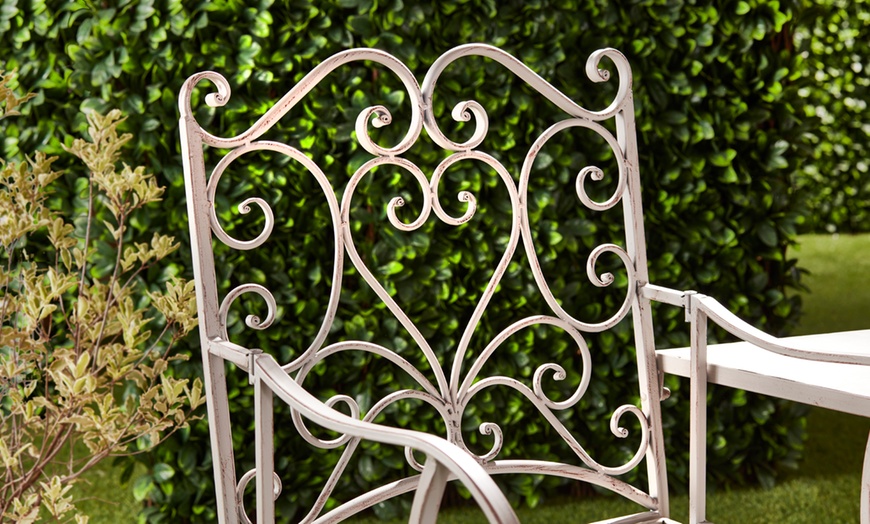 Image 4: Metal Garden Love Seat