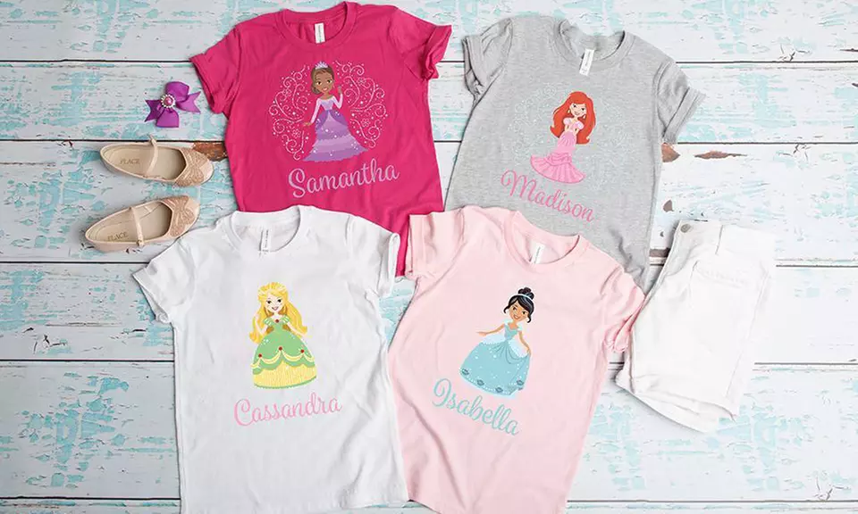 Personalized Princess T-Shirts from Qualtry (Up to 52% Off) - Primary Image